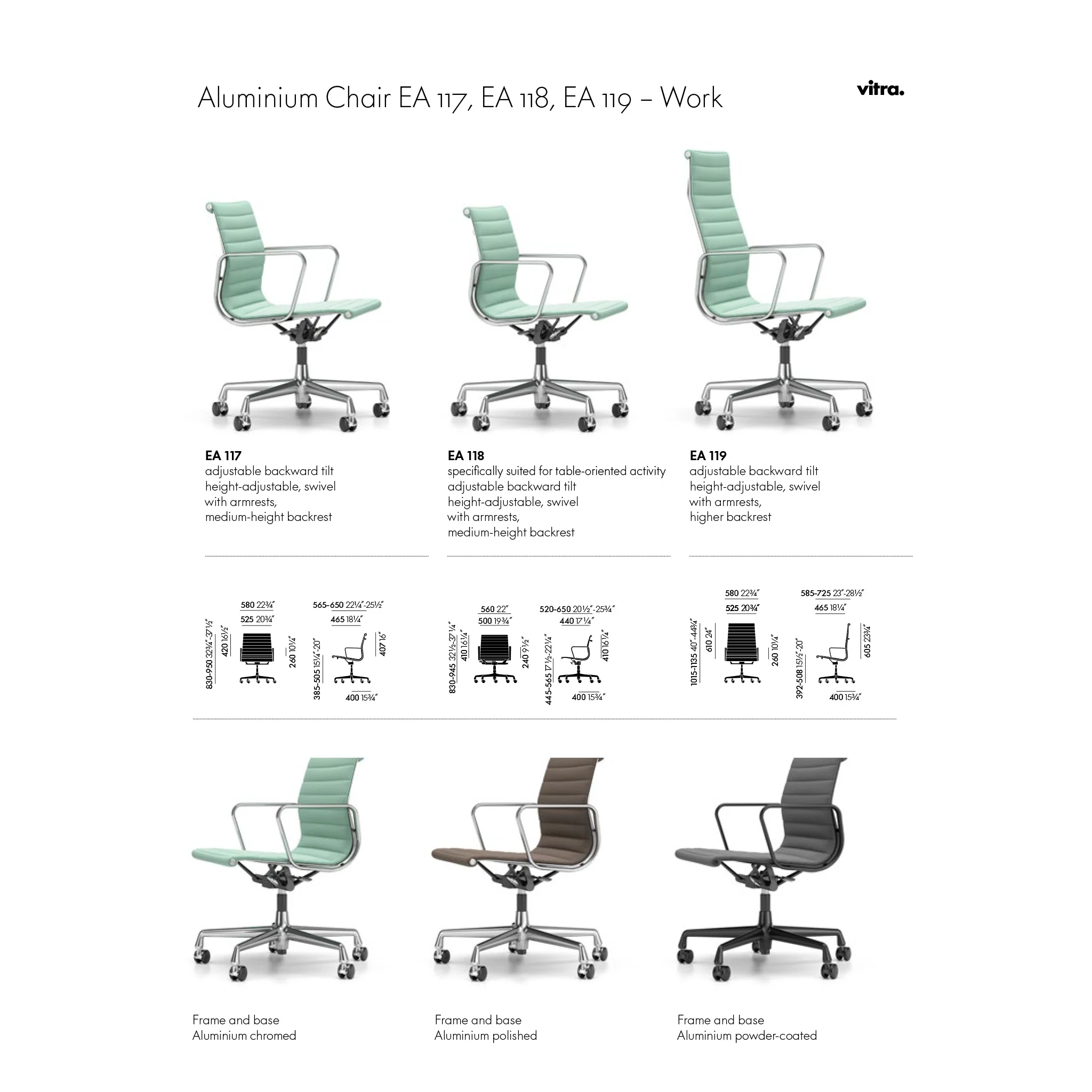 Aluminium Office Chair EA 118 by Vitra - Image 2