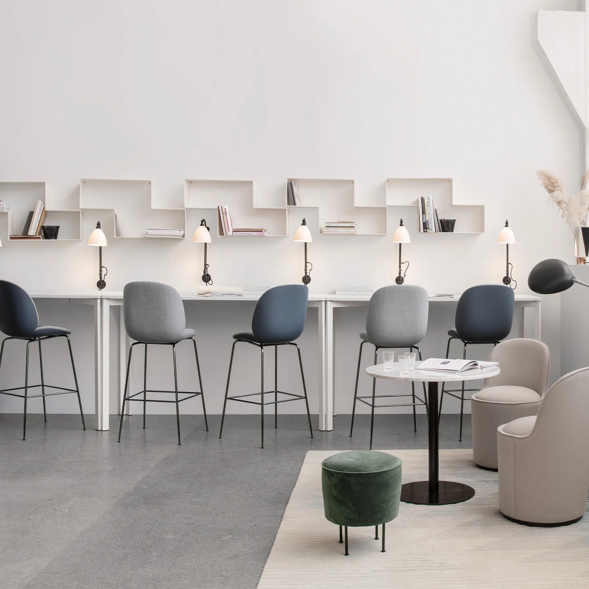 Beetle Bar Chair H75cm Front Upholstered by Gubi - Image 4