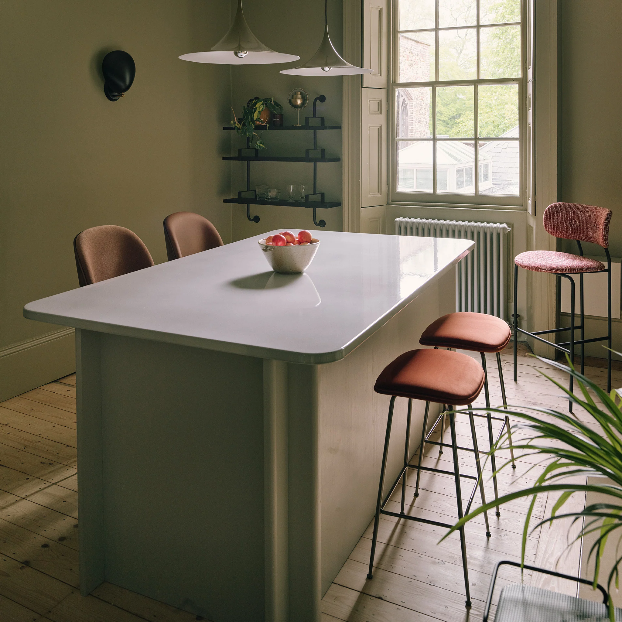 Beetle Bar/Counter Stool Fully Upholstered by Gubi - Image 4