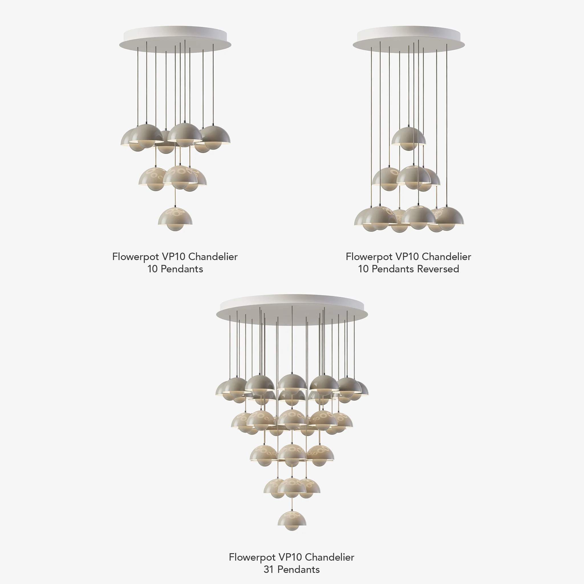 Flowerpot VP10 Chandelier Canopy by &Tradition - Image 2