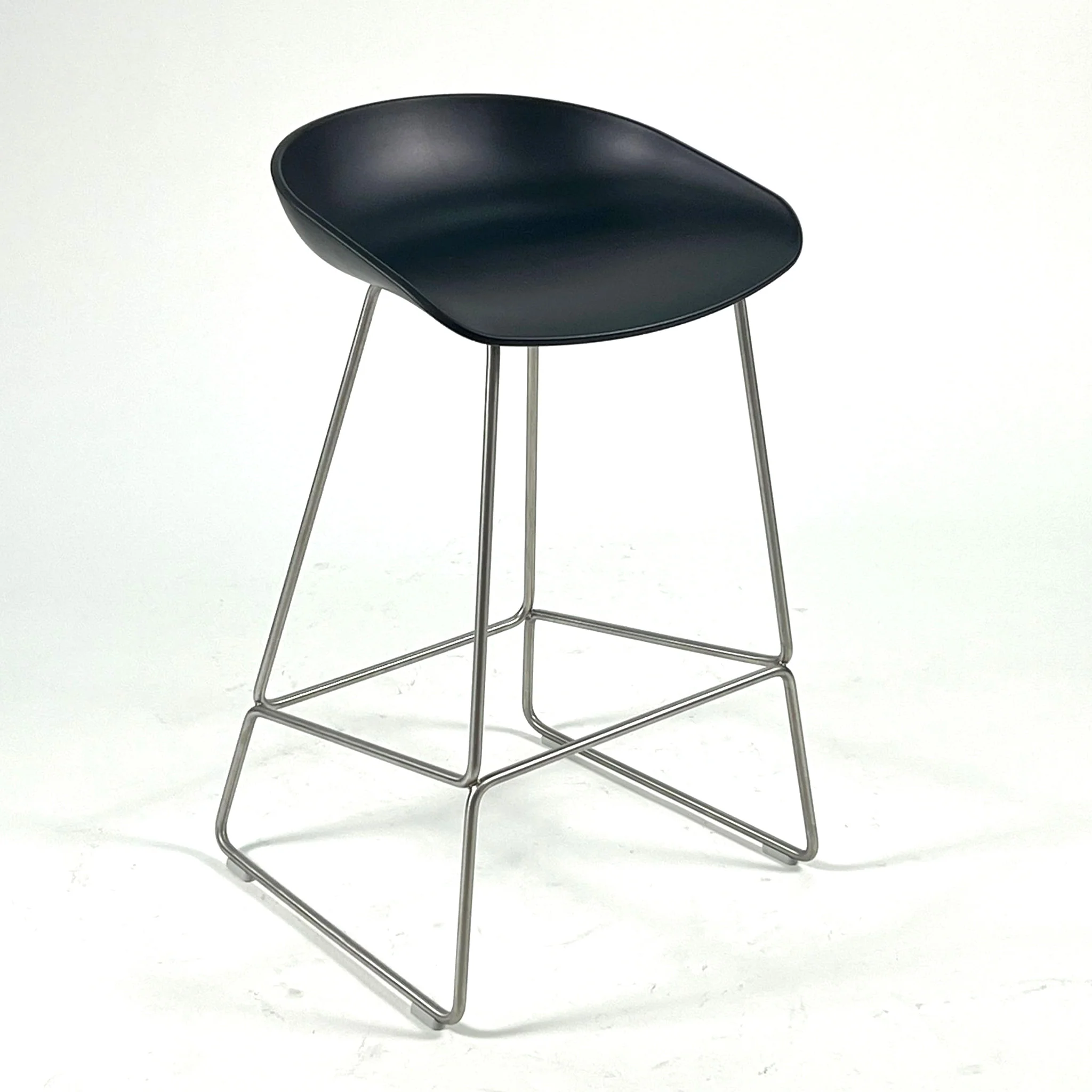 Hay About a Stool AAS 38 – Black - Stainless Steel Base (Clearance) - Image 3