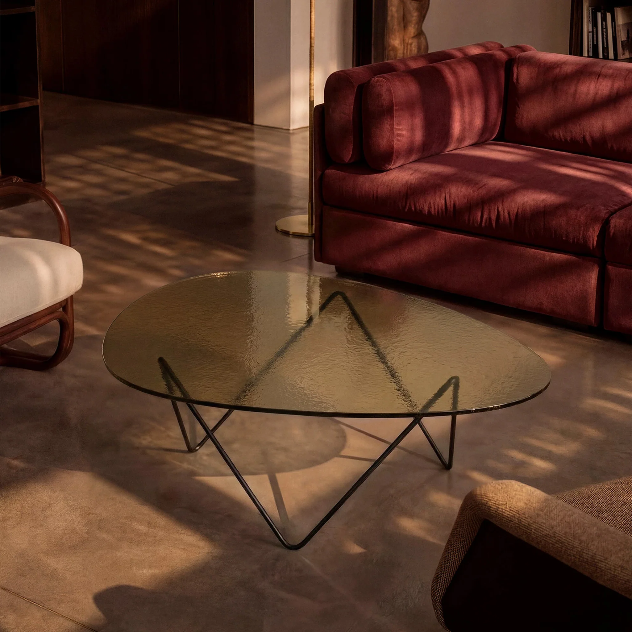 Pedrera Coffee Table - Textured Glass by Gubi - Image 13