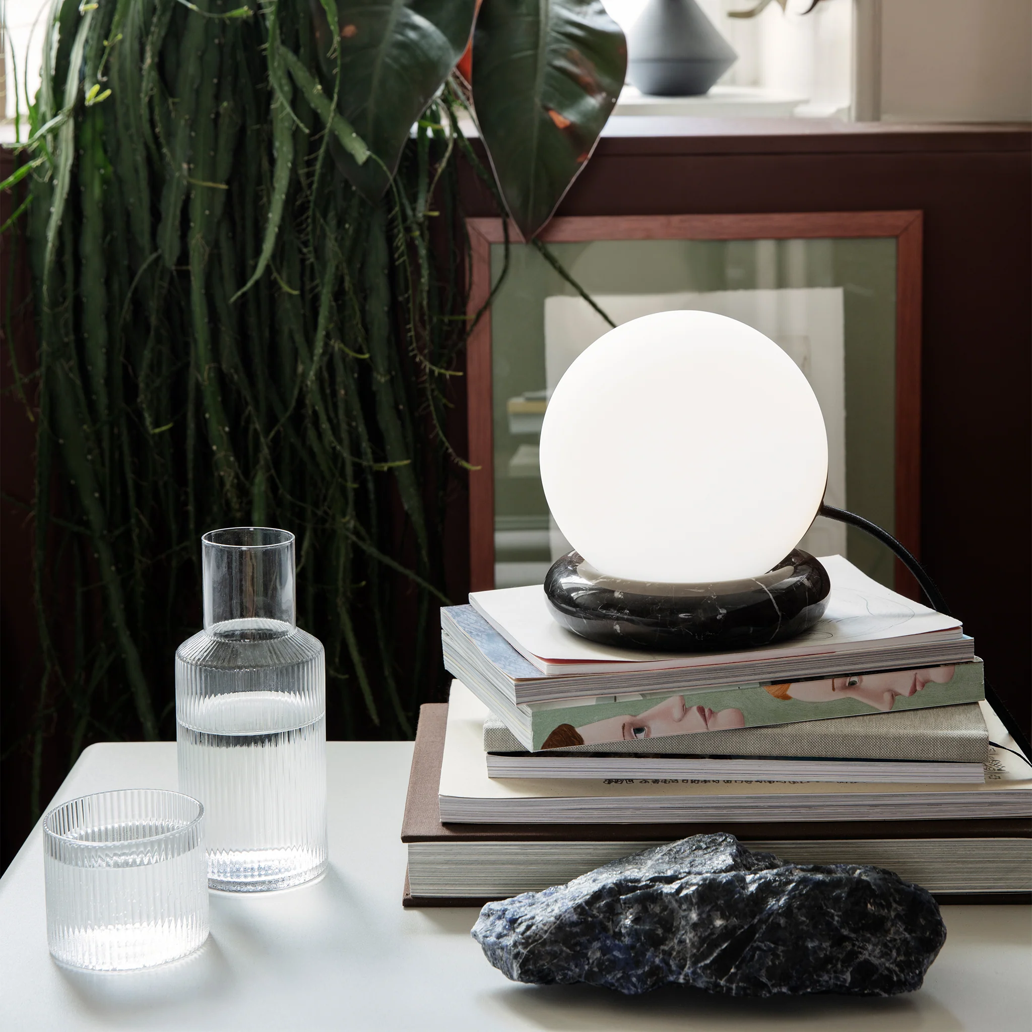 Small Ripple Carafe Set with Glass By Ferm Living - Image 2
