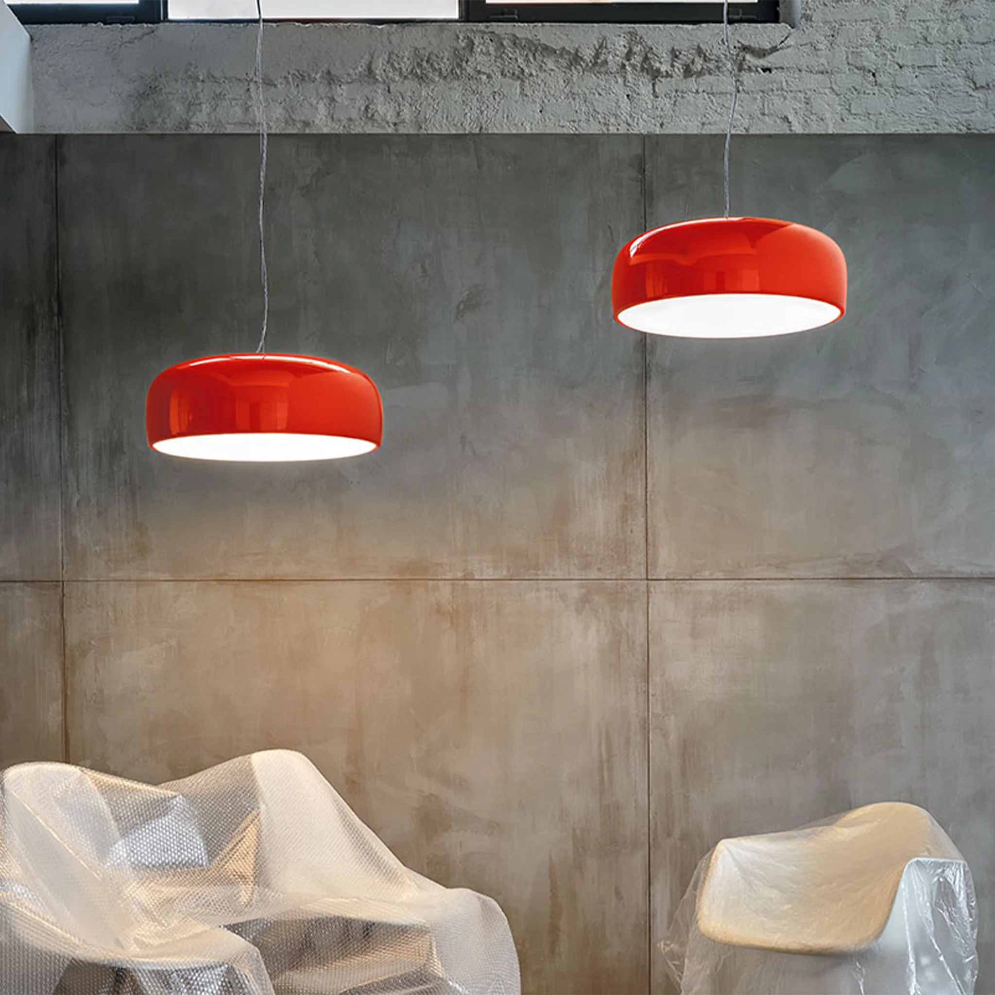 Flos Smithfield Pendant Light – Glossy Red (Clearance) - Image 2